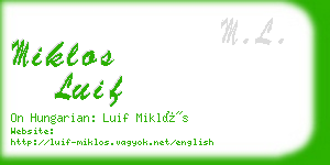 miklos luif business card